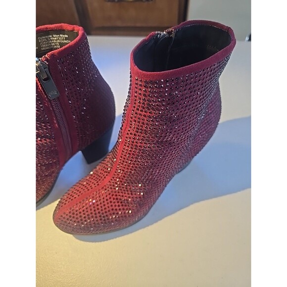 JUICY COUTURE BURGUNDY WOMENS BOOTIES Very Lightly Used SIZE; 5M - Picture 5 of 10